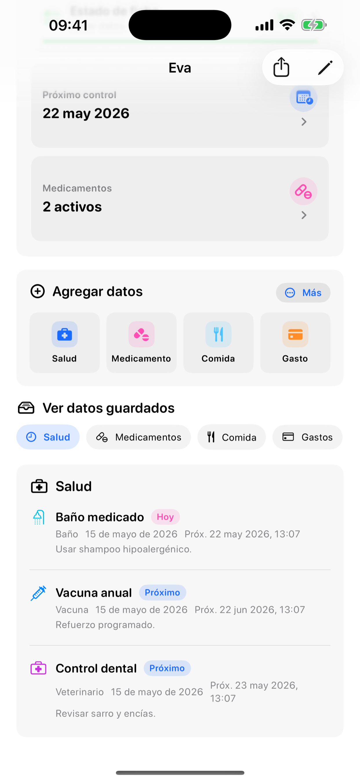 PetCareFast en iPhone: salud diaria