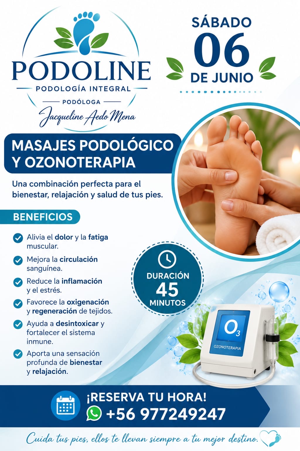 Podoline: masaje podal y ozonoterapia